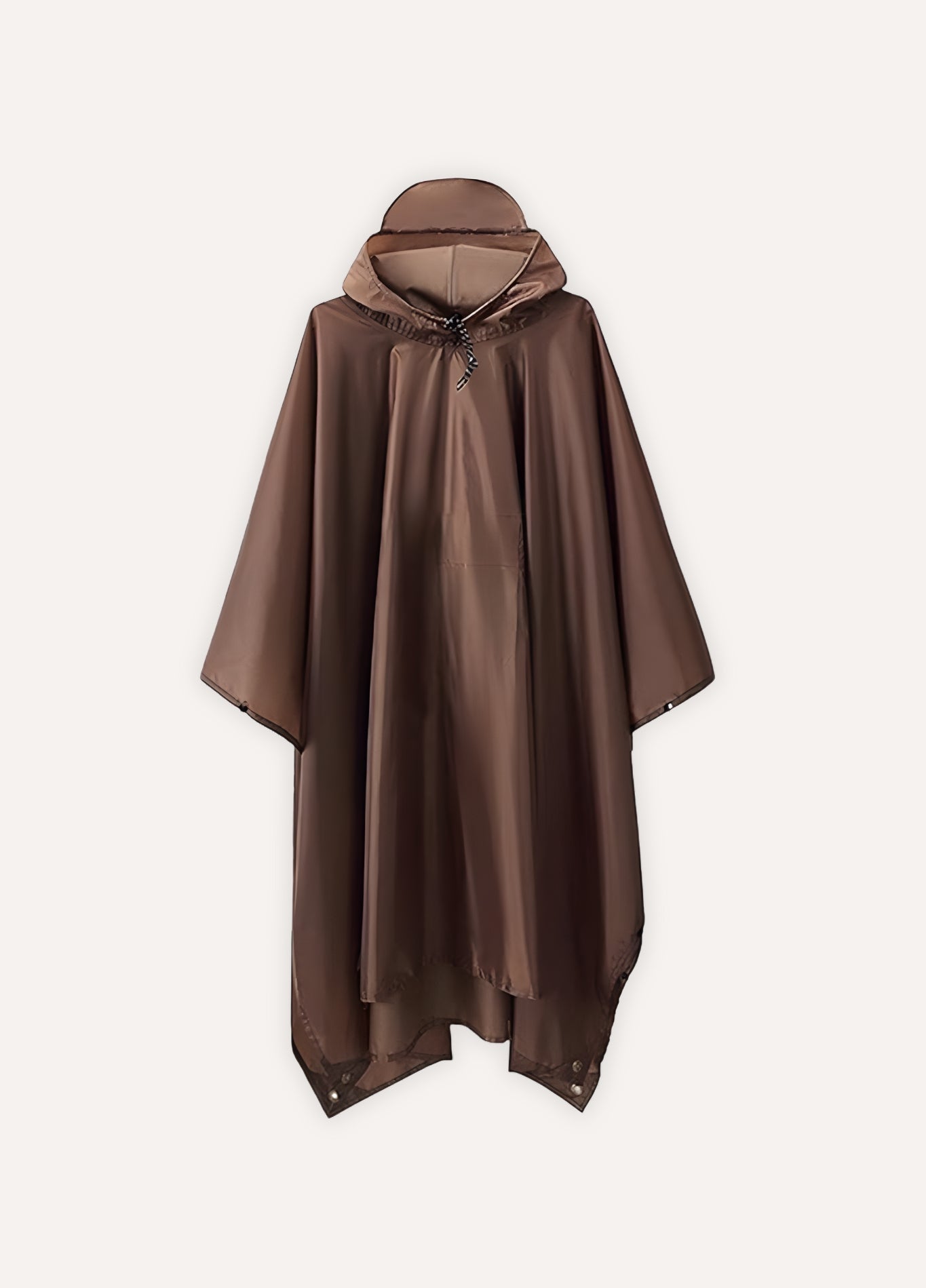 Brown Lightweight Waterproof Hooded Poncho | Griff