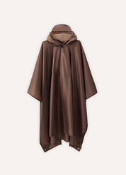 Brown Lightweight Waterproof Hooded Poncho | Griff