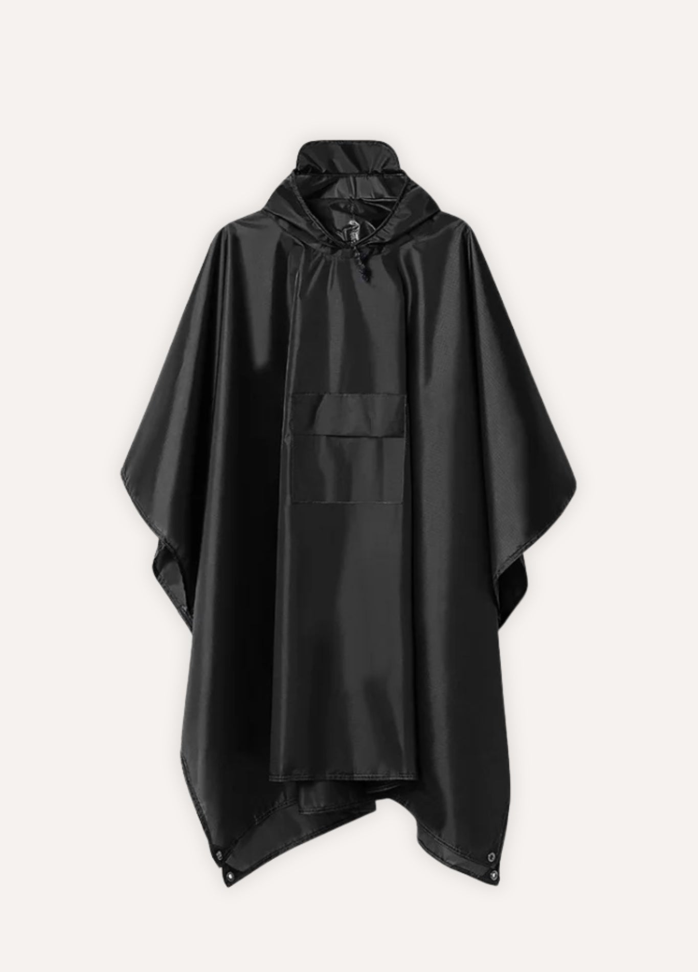 Black Waterproof Hiking rain poncho | Noctrek