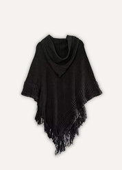Women's Hooded Knitted Poncho | Aureli