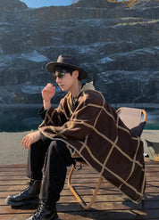 Men's hooded poncho cape | Ardén