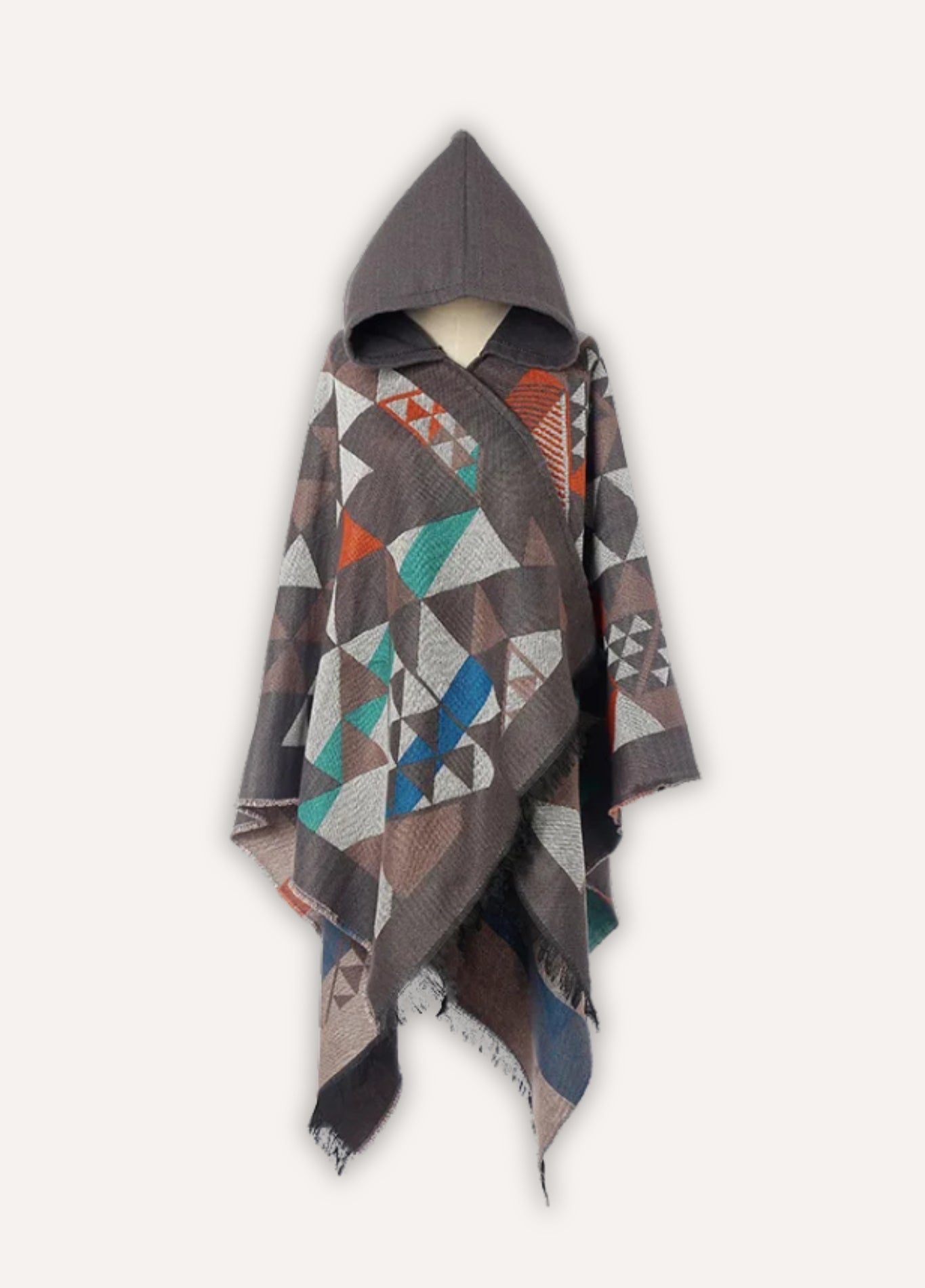 Patterned Hooded Poncho for Men | Sölvik