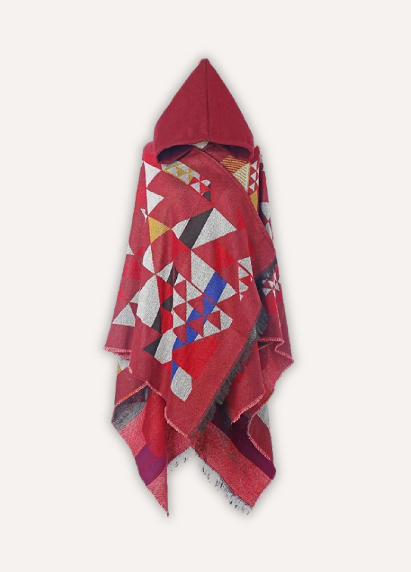 Patterned Hooded Poncho for Men | Sölvik