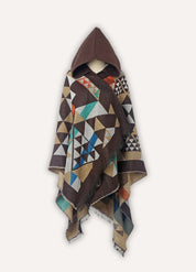 Patterned Hooded Poncho for Men | Sölvik