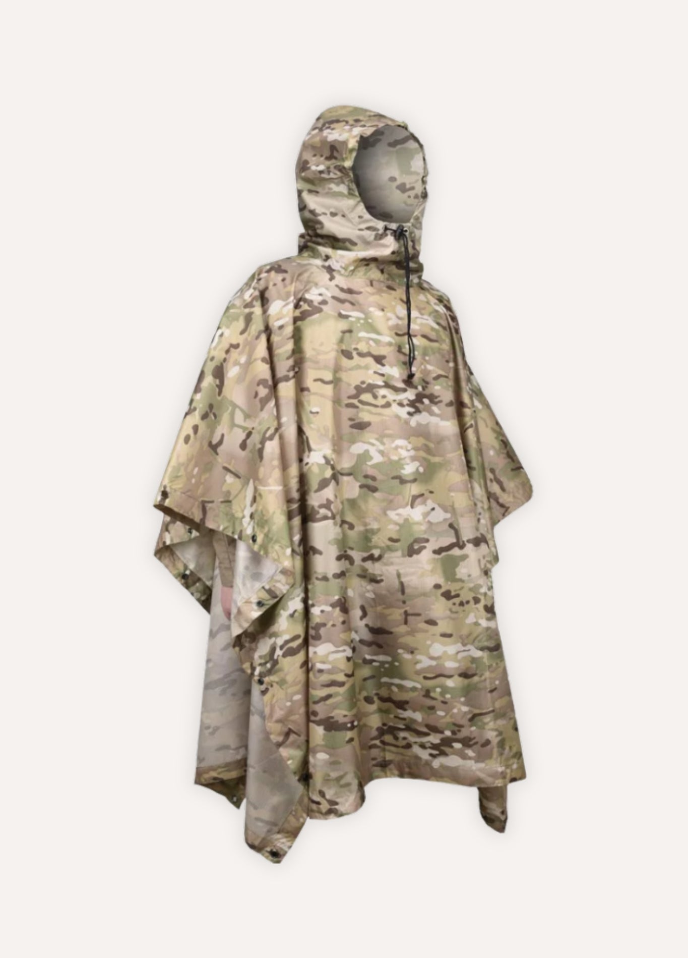 Military Camouflage Rain Poncho with Hood | Multac