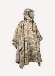 Military Camouflage Rain Poncho with Hood | Multac