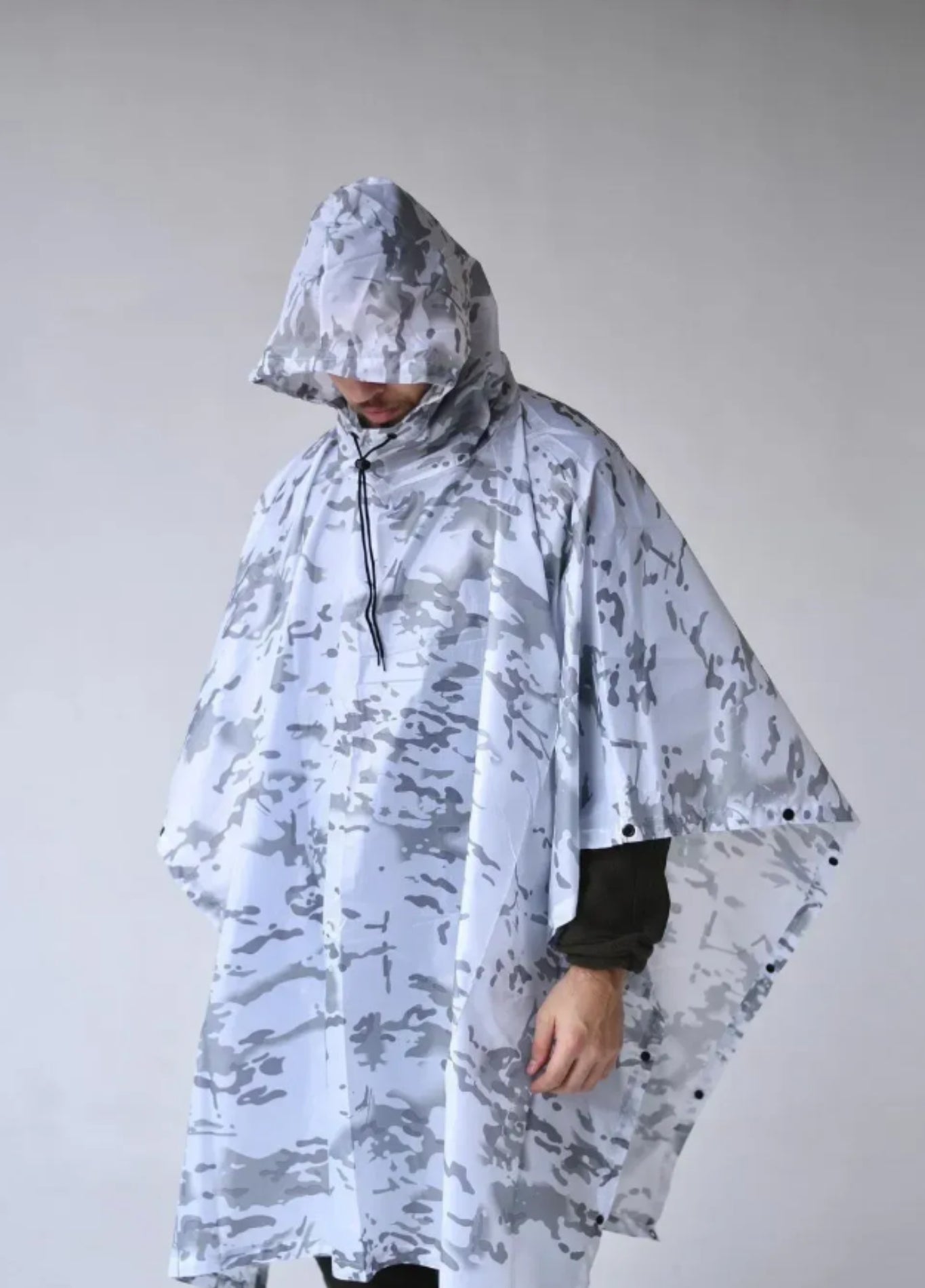 Military Camouflage Rain Poncho with Hood | Multac