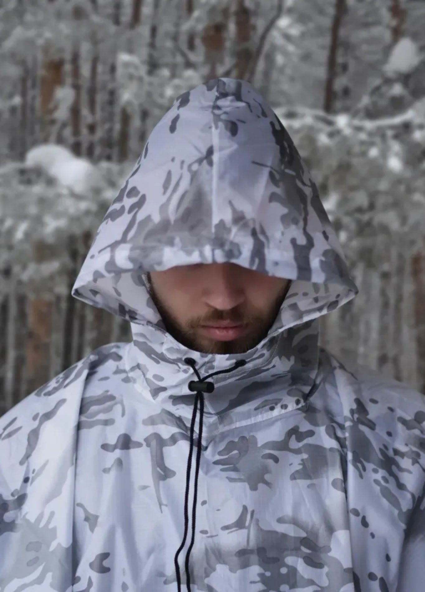 Military Camouflage Rain Poncho with Hood | Multac