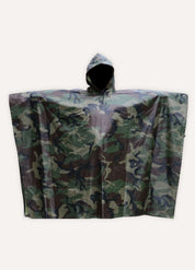 Military Camouflage Rain Poncho with Hood | Multac