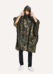 Military Camouflage Rain Poncho with Hood | Multac