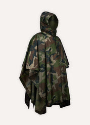 Military Camouflage Rain Poncho with Hood | Multac