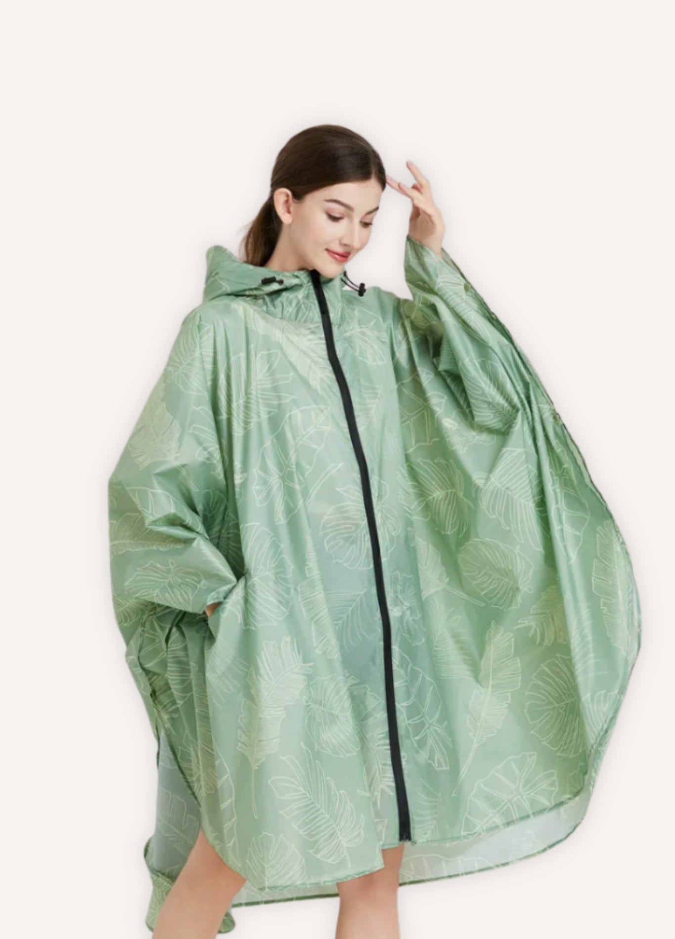 Printed Waterproof Poncho | Blumèla