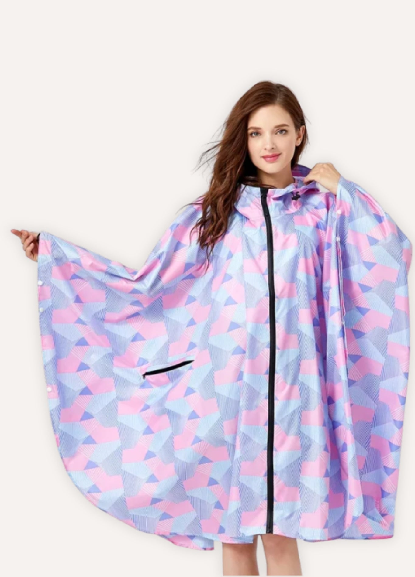 Printed Waterproof Poncho | Blumèla