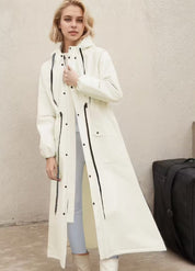 Long EVA rain poncho with hood | Claria