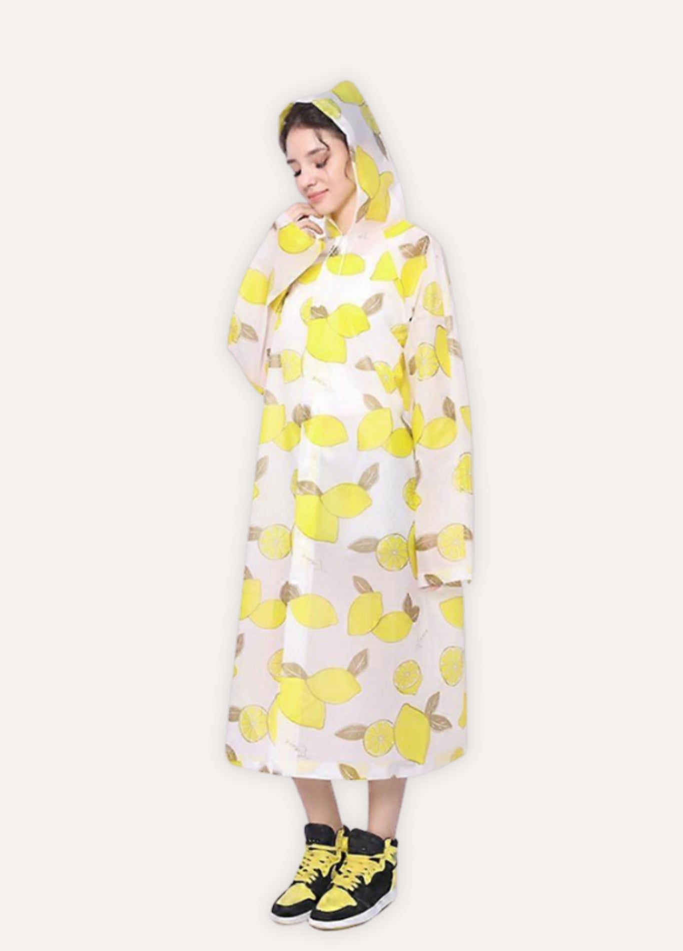 Lightweight Nylon Raincoat with Hood | Frutélia