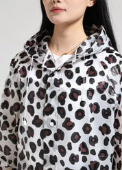 Leopard Print Hooded Rain Poncho | Leopra