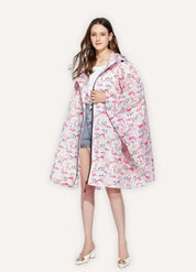 Printed Hooded Rain Poncho | Mistéa