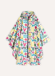 Printed Hooded Rain Poncho | Mistéa