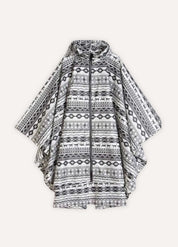 Printed Hooded Rain Poncho | Mistéa