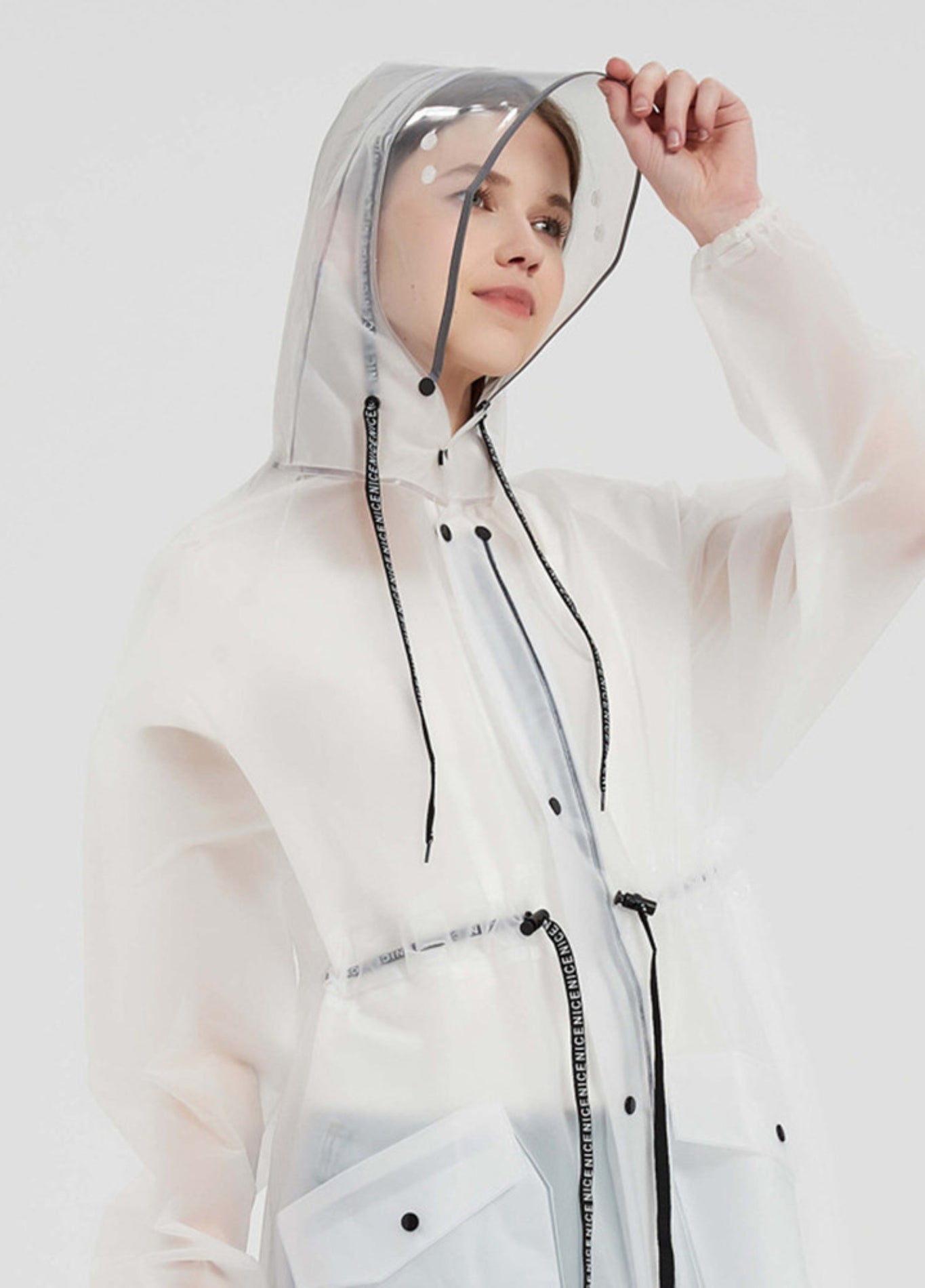 Rain Poncho Women | Waterproof Jacket with Hood and Pockets