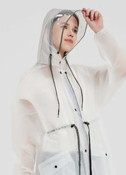Rain Poncho Women | Waterproof Jacket with Hood and Pockets