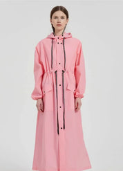 Rain Poncho Women | Waterproof Jacket with Hood and Pockets