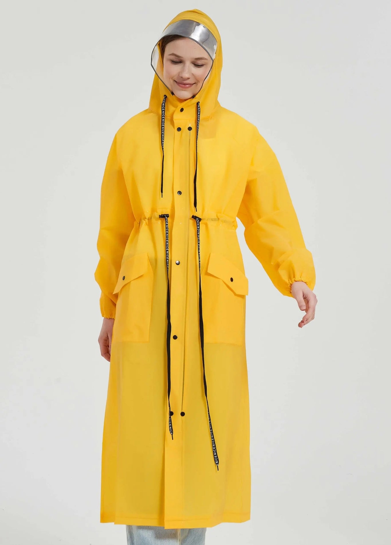 Rain Poncho Women | Waterproof Jacket with Hood and Pockets