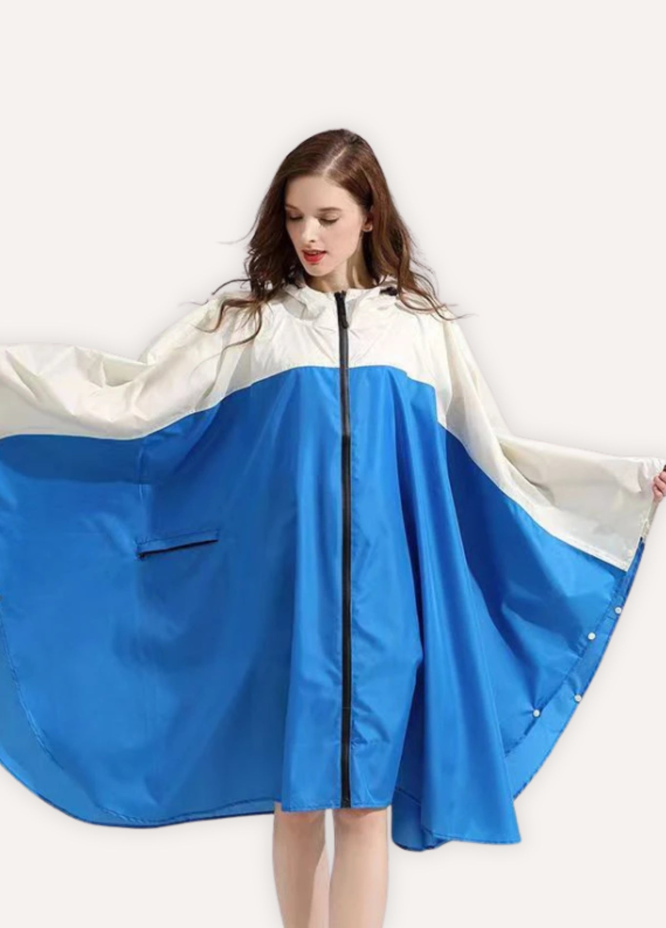 Rain Poncho with Colour Block Design | Skye