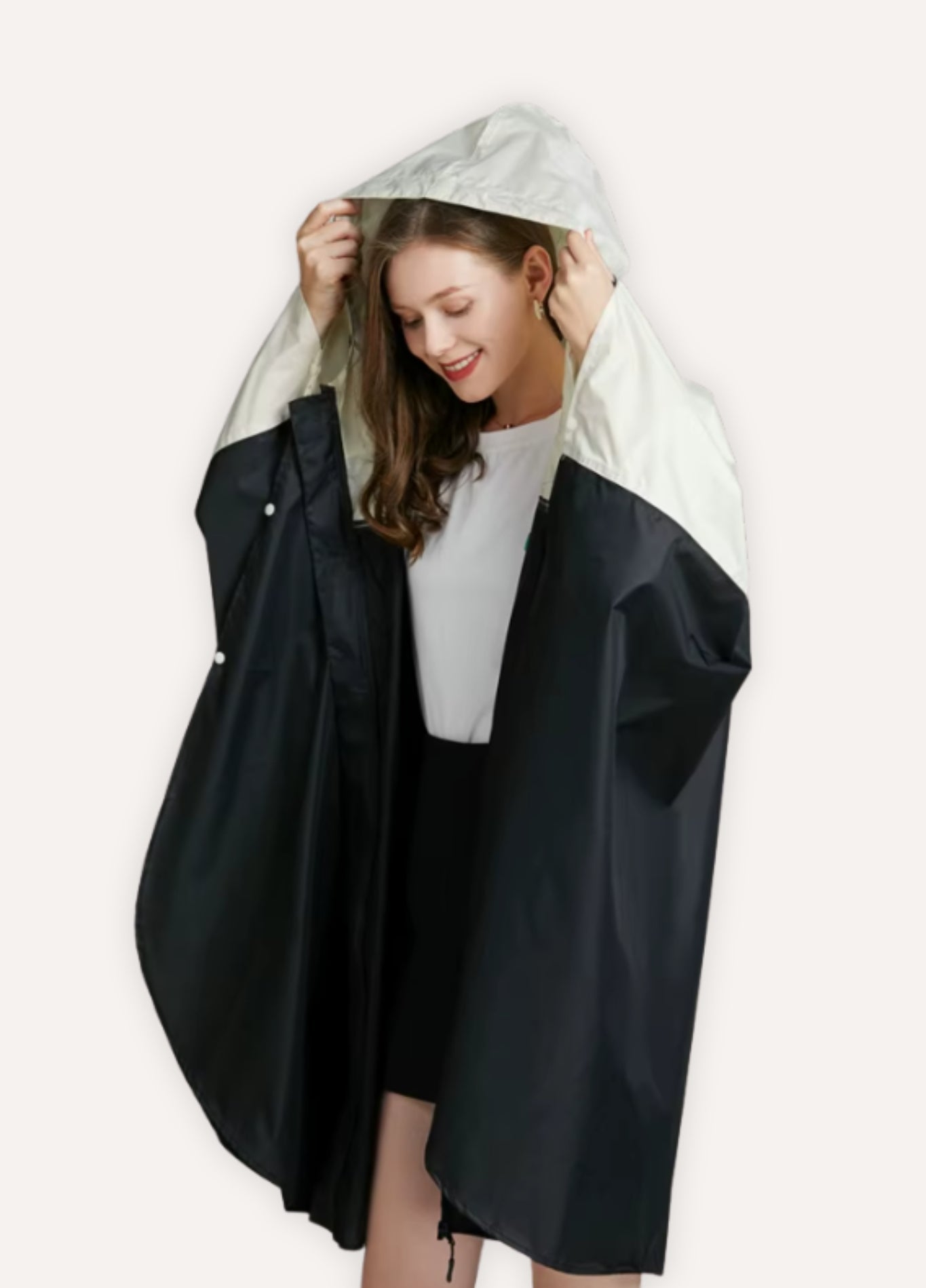 Rain Poncho with Colour Block Design | Skye