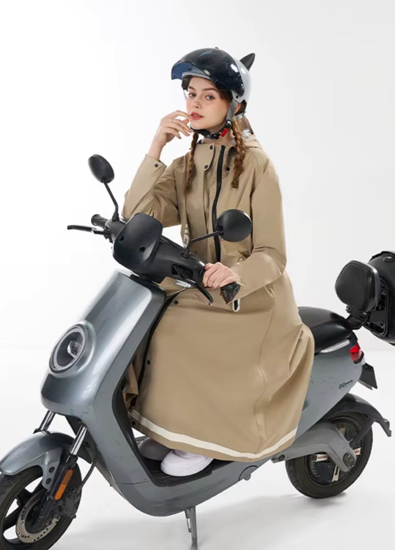 Poncho Raincoat with Reflector​