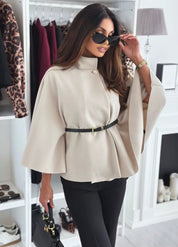 Belted cape poncho women | Élancia