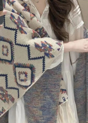 Knit Poncho with Tribal Pattern | Isalda