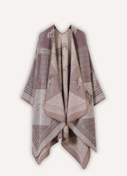 Light Taupe Women’s Knitted Poncho | Mareva