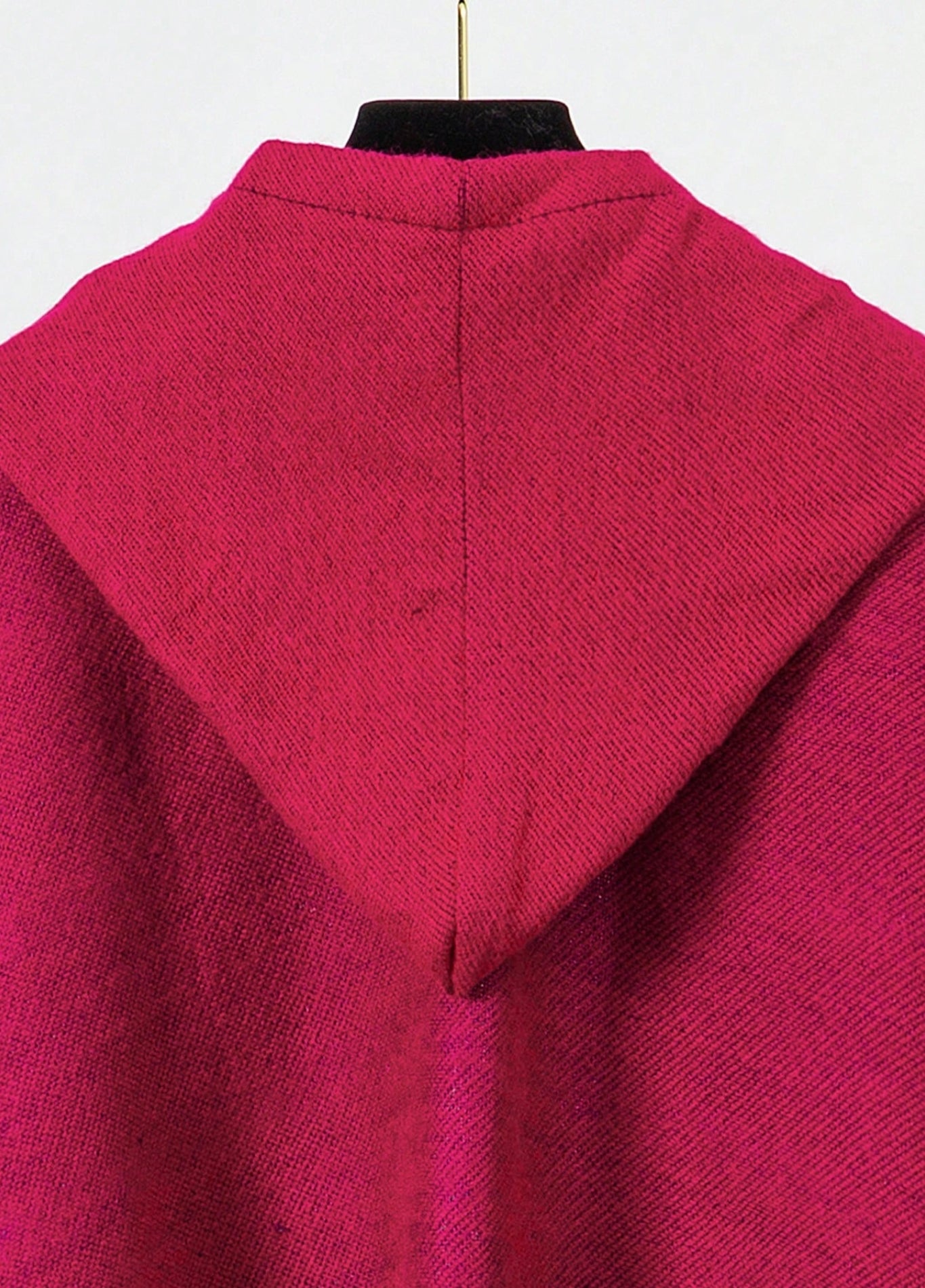 Women's Poncho with Colourful Border Trim | Azaléea