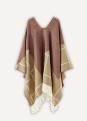 Poncho for women with modern geometric style