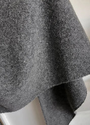 Grey Wool Poncho for Women | Velora