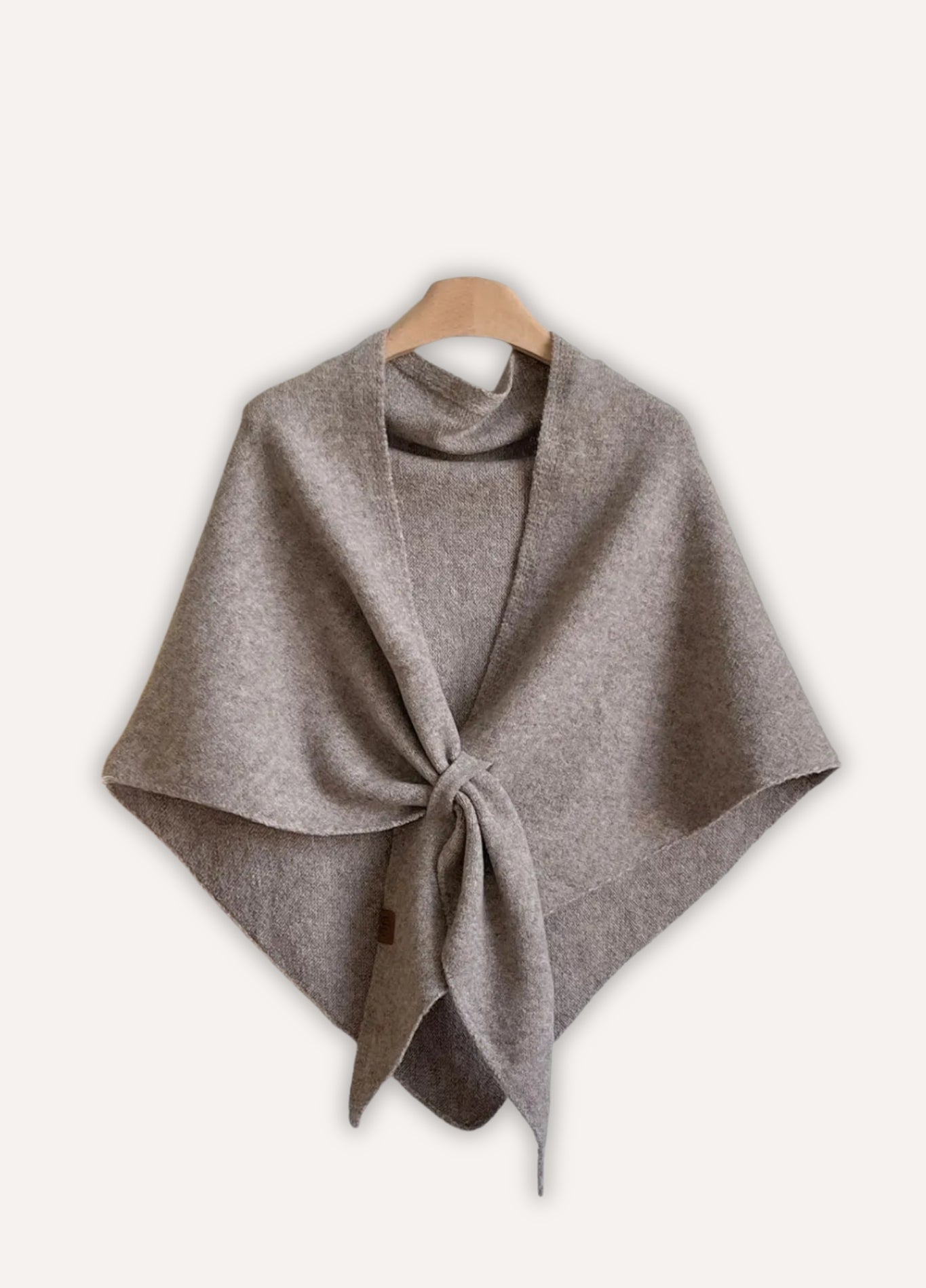Grey Wool Poncho for Women | Velora