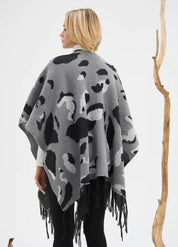 Women's animal print poncho | Wyldéa