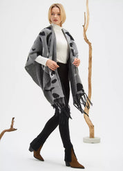 Women's animal print poncho | Wyldéa