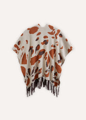 Women's animal print poncho | Wyldéa