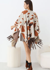 Women's animal print poncho | Wyldéa