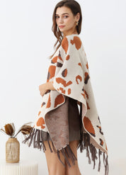Women's animal print poncho | Wyldéa