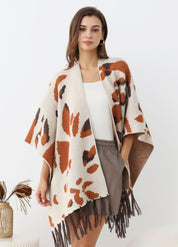 Women's animal print poncho | Wyldéa
