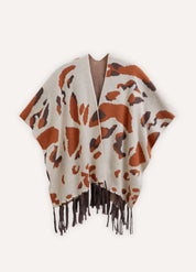 Women's animal print poncho | Wyldéa