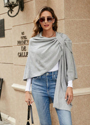 Knit poncho wrap for comfort | Élyne