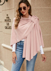 Knit poncho wrap for comfort | Élyne