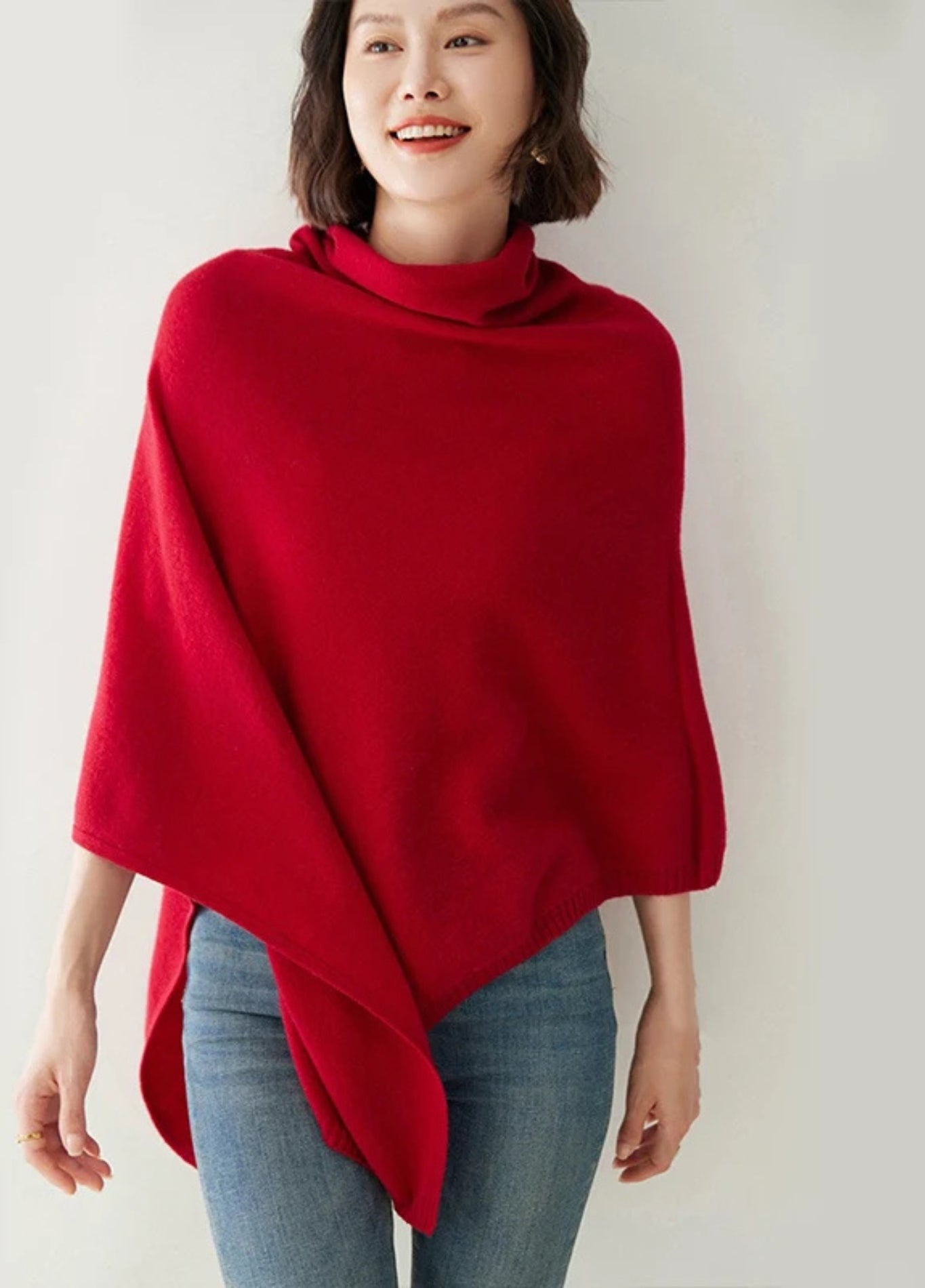 Wool poncho for women | Velia 